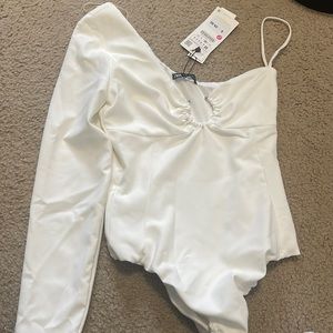 ZARA one sleeve bodysuit